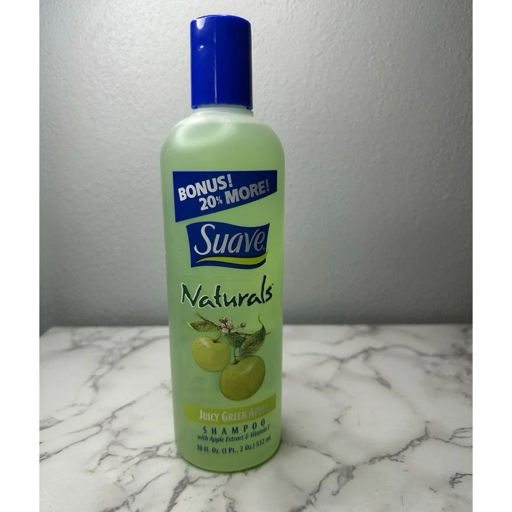 Suave Naturals Juicy Green Apple Shampoo Apple Extract Vitamin E Discoed 18 Oz